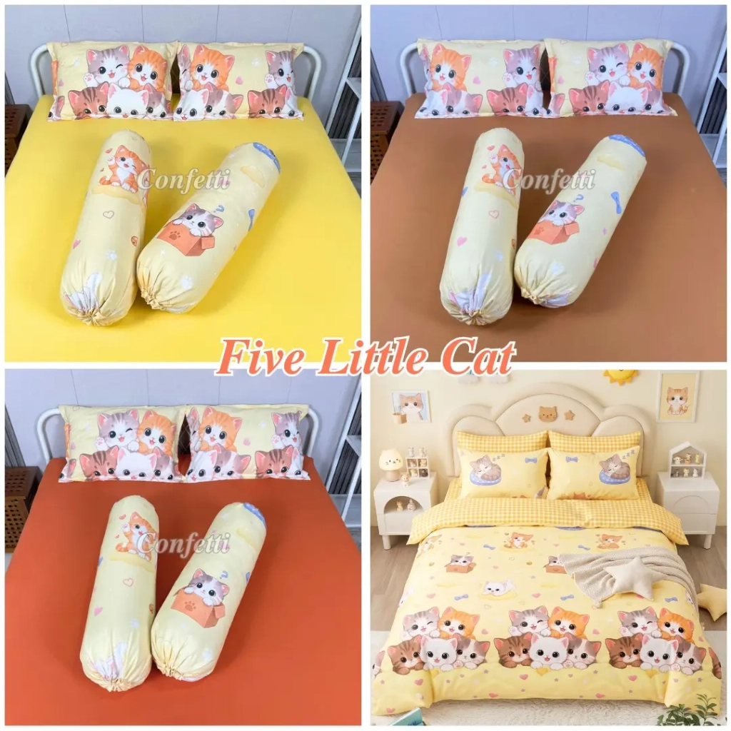 Sprei Confetti motif Five Little Cat